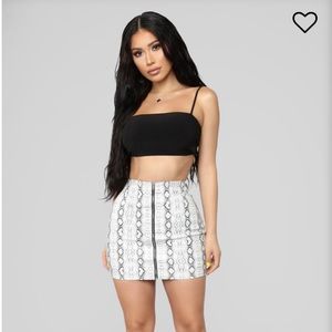 Fashion Nova snake skin mini skirt